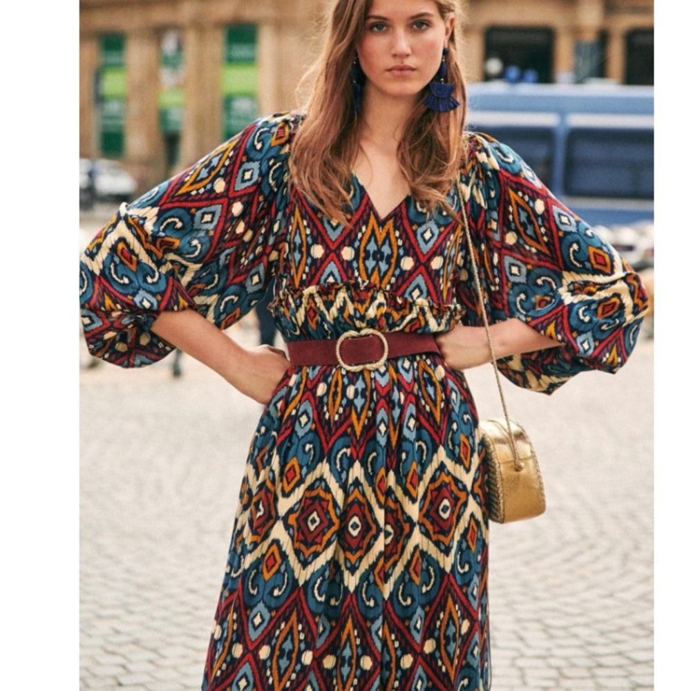 Sezane Evelyna Dress in Geometric Multicolor